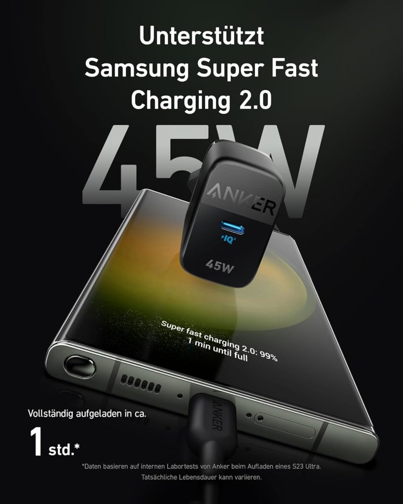 Buy Anker 313 Ace 2 45W USB-C Super Fast Charger 2.0 from Holooz at a low price in BangladeshThe Anker 313 Charger (Ace, 45W) is a powerful and portable USB-C charger that offers Super Fast Charging 2.0 capabilities, particularly for Samsung devices. It can charge a Samsung Galaxy S23 Ultra to full capacity in less than an hour. However, it requires a 5A charging cable, which is not included with the charger.
Here are some key features of the Anker 313 Charger (Ace, 45W):
Ultra High Speed: Supports up to 45W charging, suitable for devices that support Samsung’s Super Fast Charging.
Superior Safety with MultiProtect™: The charger includes 10 safety features such as short-circuit protection, high-voltage protection, and temperature control.
Portable Yet Powerful: It’s 30% smaller than a standard 45W USB-C charger and has a foldable design, making it convenient for travel.
Powered by GaN Technology: This technology allows for higher energy efficiency and better heat dissipation, making the charger smaller and safer without compromising power.
If you’re interested in purchasing this charger, make sure to acquire the necessary charging cable separately to utilize its full fast-charging capabilities.
