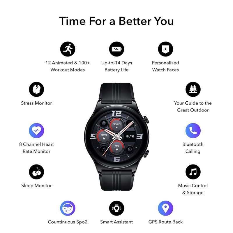 HONOR Watch GS3 Smart Watch with 1.43″ AMOLED Bluetooth.