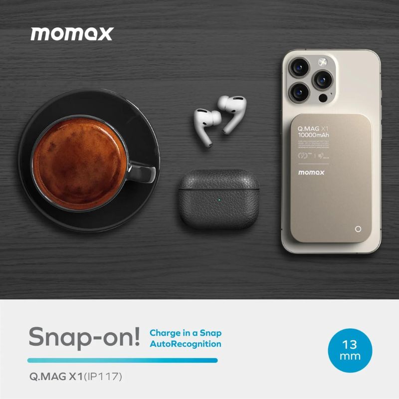 Momax Q.Mag X1 Gen 2 10000mAh Magnetic Wireless Power Bank