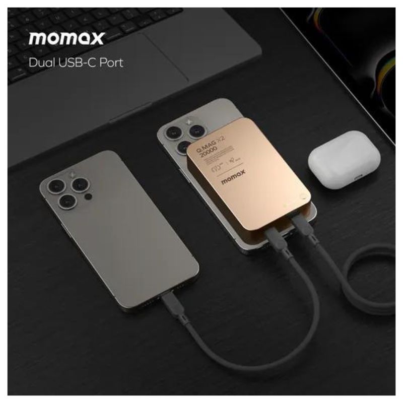 Momax Q.Mag X2 The Ultimate 20000mAh Magnetic Wireless Power Bank