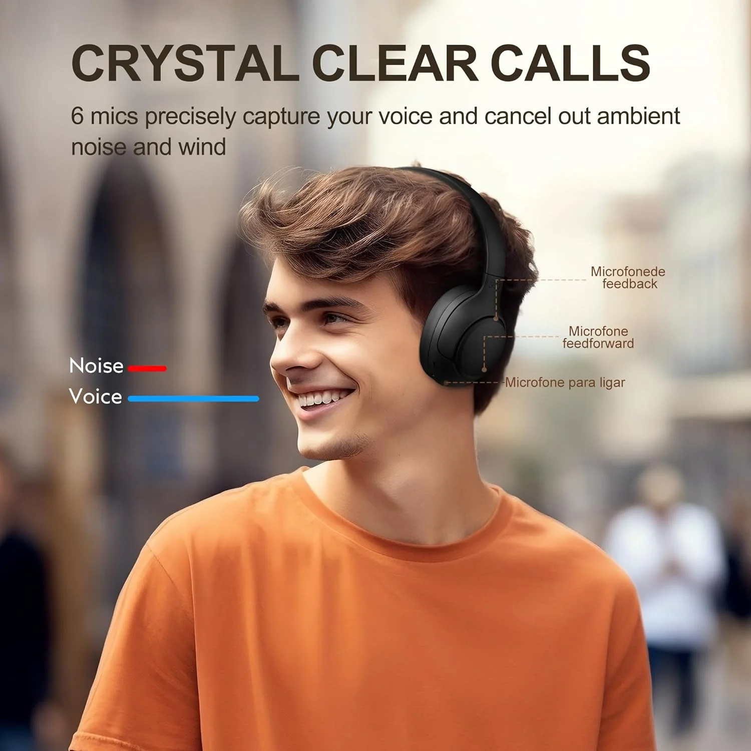 QCY H3 Hybrid ANC over-ear headphones black design Holooz Bangladesh 