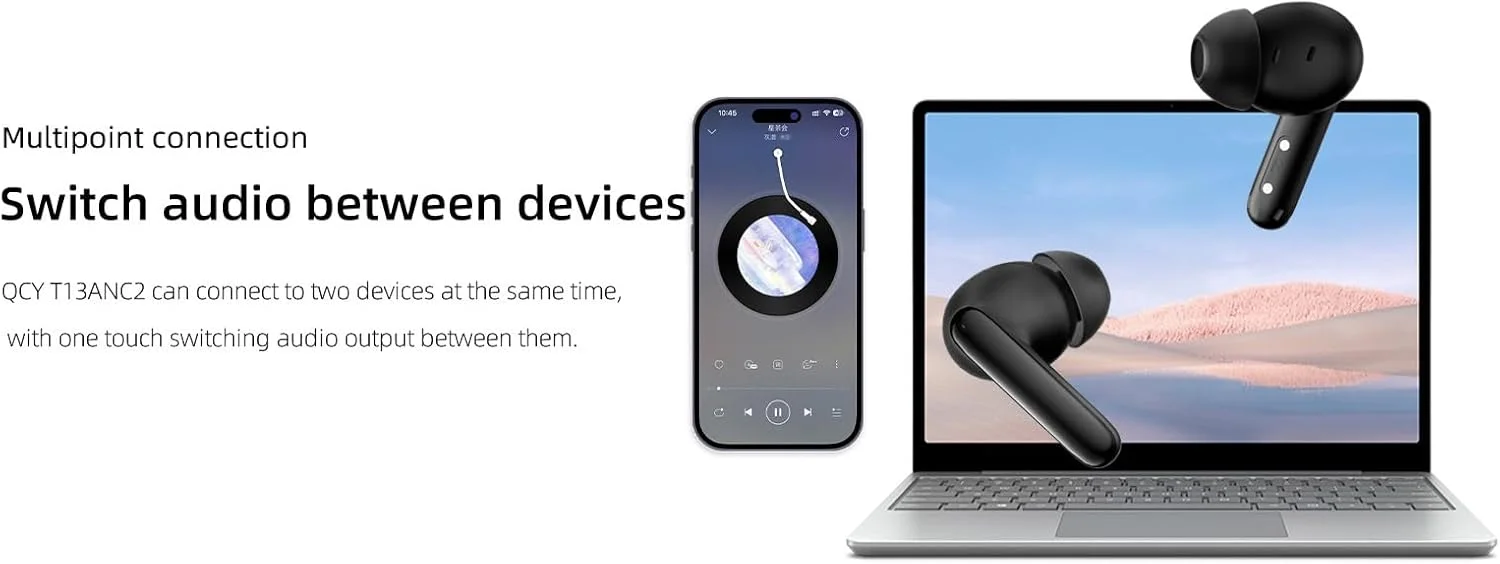 QCY T13 ANC2 Bluetooth 5.3 earbuds low price Bangladesh 