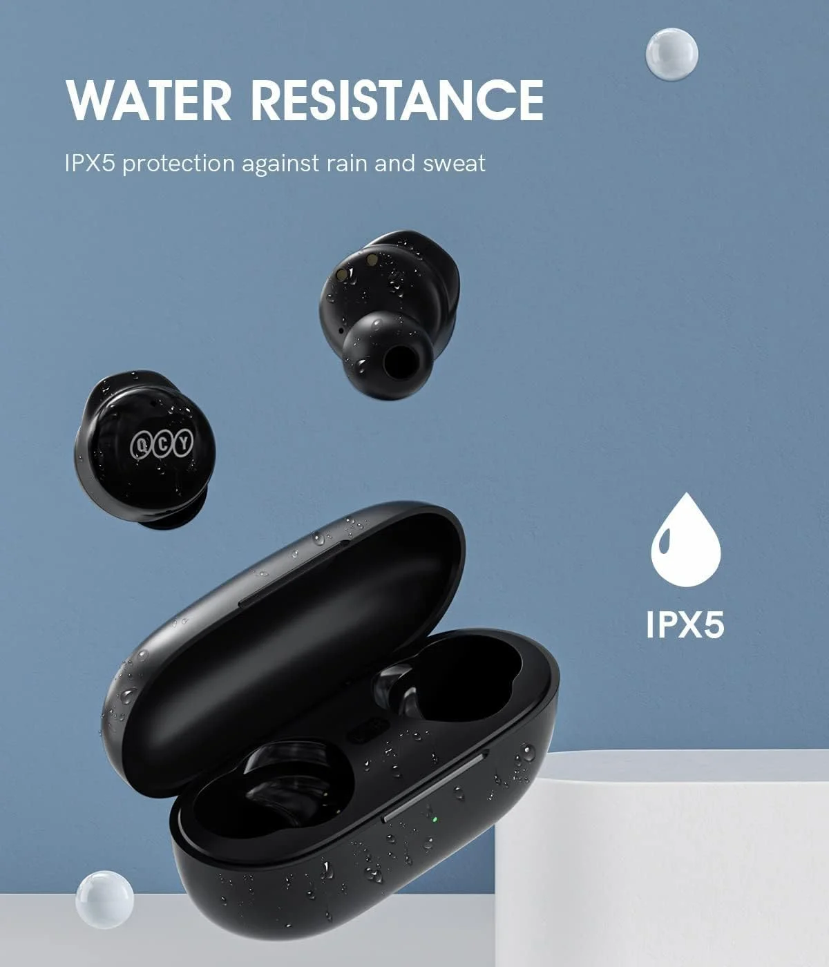 Affordable QCY T17 wireless earbuds long battery Holooz Bangladesh 