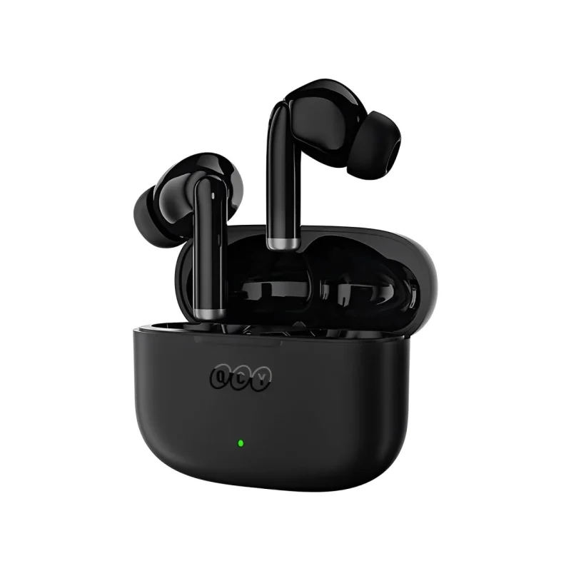 QCY T19 smart earbuds black color with case – Holooz BD
