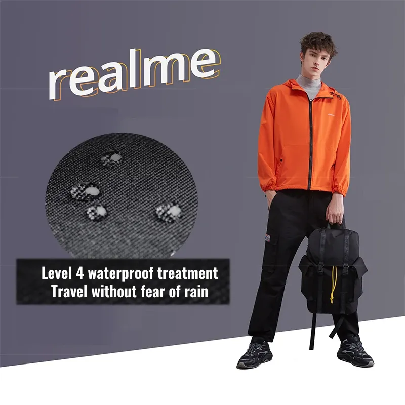 Realme Trendy Backpack Waterproof Fashionable Travel Bag