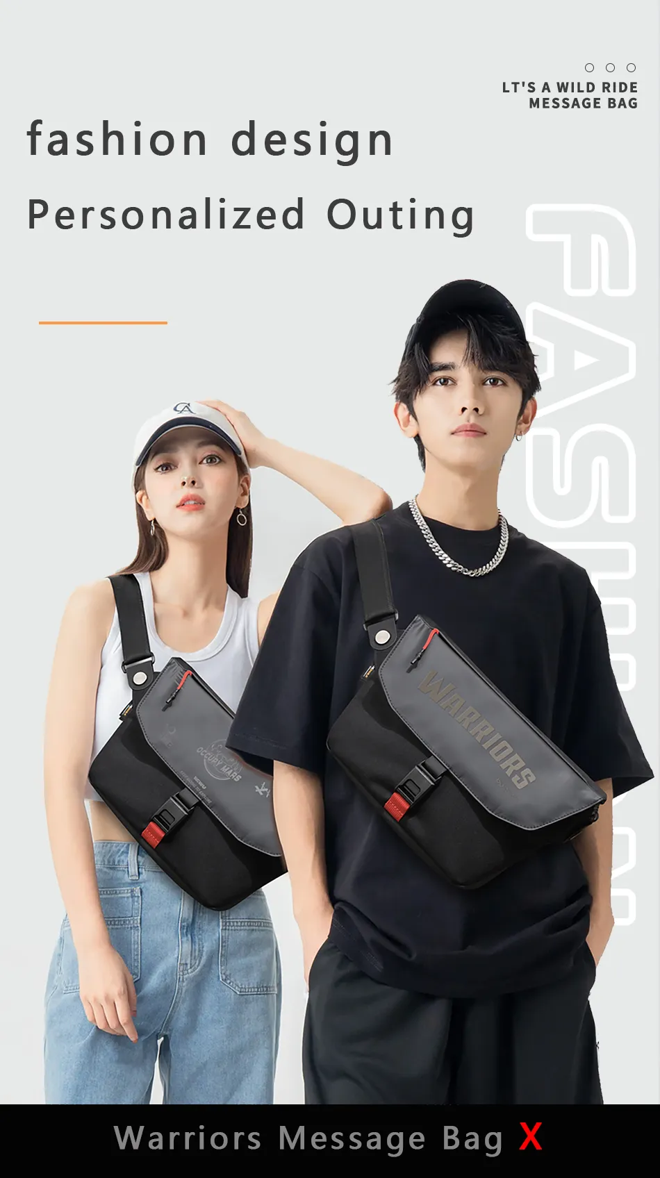 Buy WiWU Warriors Message Bag X Cordura 1000D Nylon Crossbody Bag With Magnetic Buckle from Holooz at a low price in Bangladesh