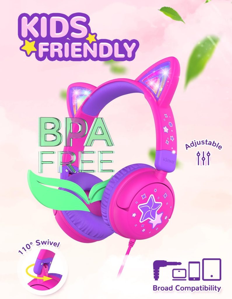 iClever Cat Ear Kids Headphones HS25.