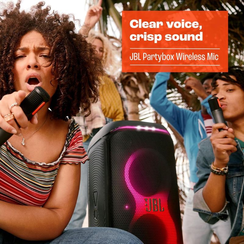 Compatibility with all PartyBox speakers: You may use the microphones with any JBL PartyBox speaker, including the Encore and Ultimate models.