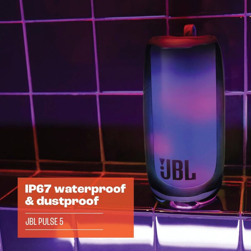 JBL Pulse 5 Portable Bluetooth Speaker With Light Show.