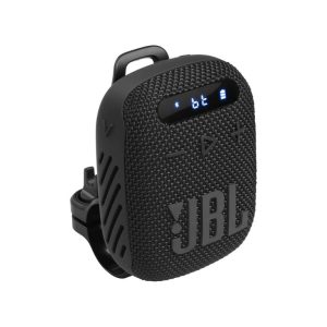 JBL Wind 3 Portable speaker and FM tuner for bike handlebars.