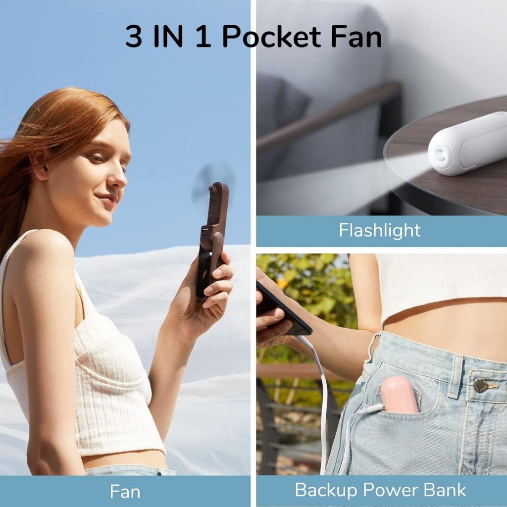 Buy JISULIFE F8X Mini Fan Portable Fan 4800mAh Rechargeable Fan with Power Bank and Flashlight Function from Holooz at a low price in Bangladesh