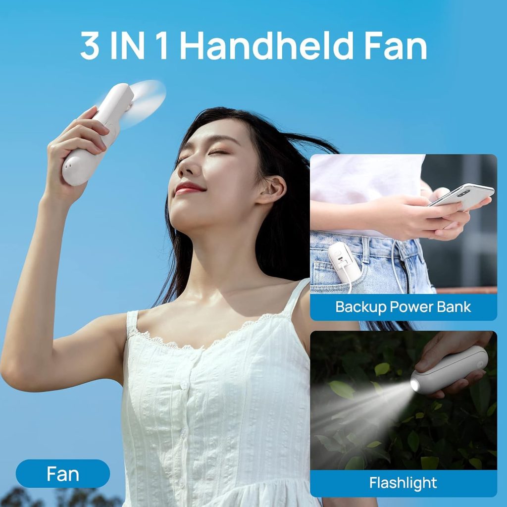 Buy JISULIFE F8X Mini Fan Portable Fan 4800mAh Rechargeable Fan with Power Bank and Flashlight Function from Holooz at a low price in Bangladesh