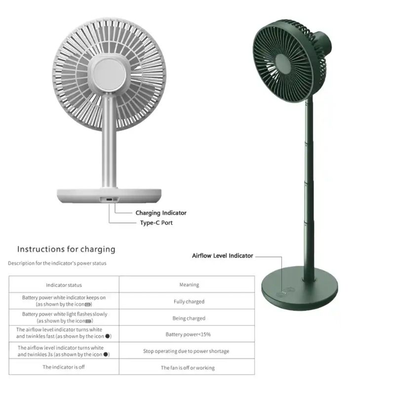 Buy JISULIFE FA13P Oscillating Extendable Desk Fan 8000mAh from Holooz at a low price in Bangladesh