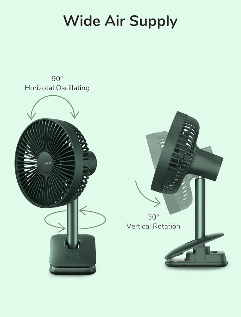 Buy JISULIFE FA13R Clip Fan Auto-Oscillating Clip-on Fan 8000mAh from Holooz at a low price in Bangladesh