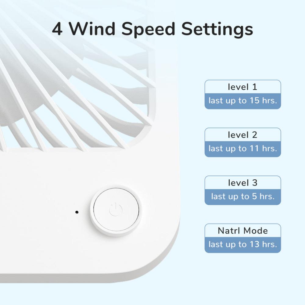 Buy JISULIFE FA26 4500mAh Rechargeable Ultra Thin Desktop Fan from Holooz at a low price in Bangladesh