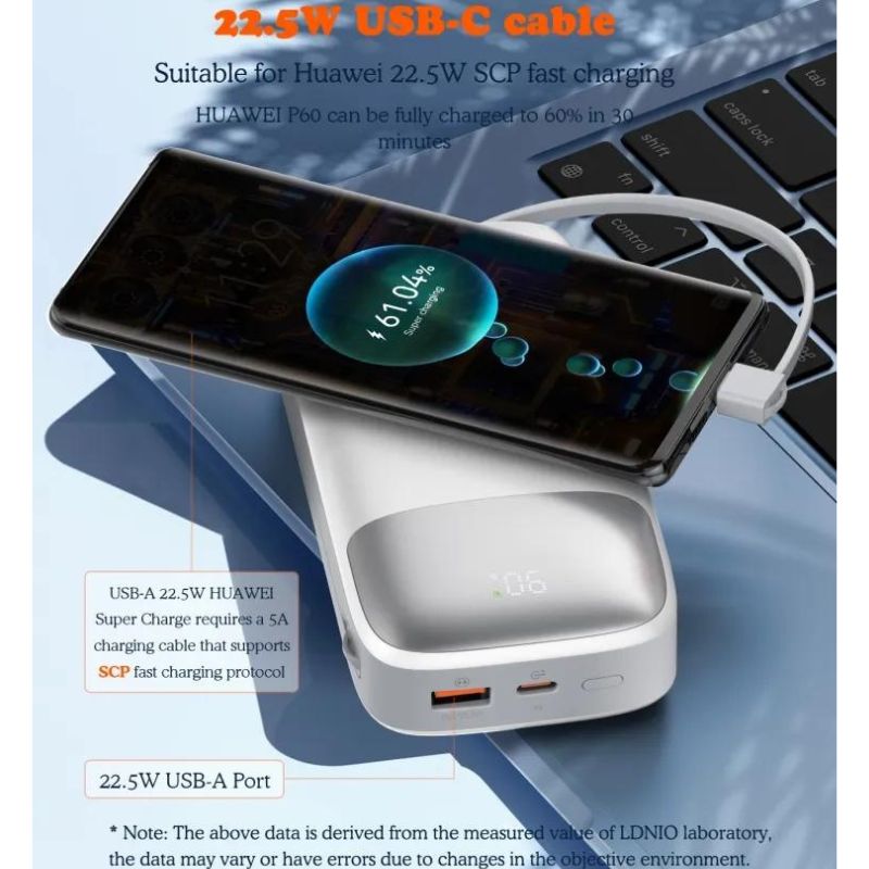 LDNIO PQ20 20000mah 22.5W Fast Charging Power Bank.