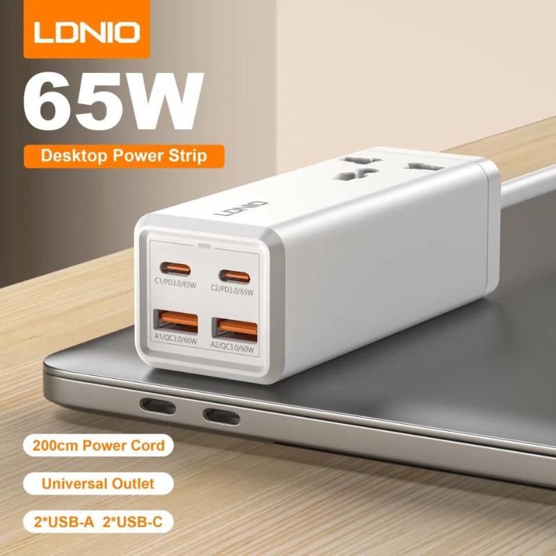 LDNIO SC1418 65W PD Desktop Power Strip with Power Socket.