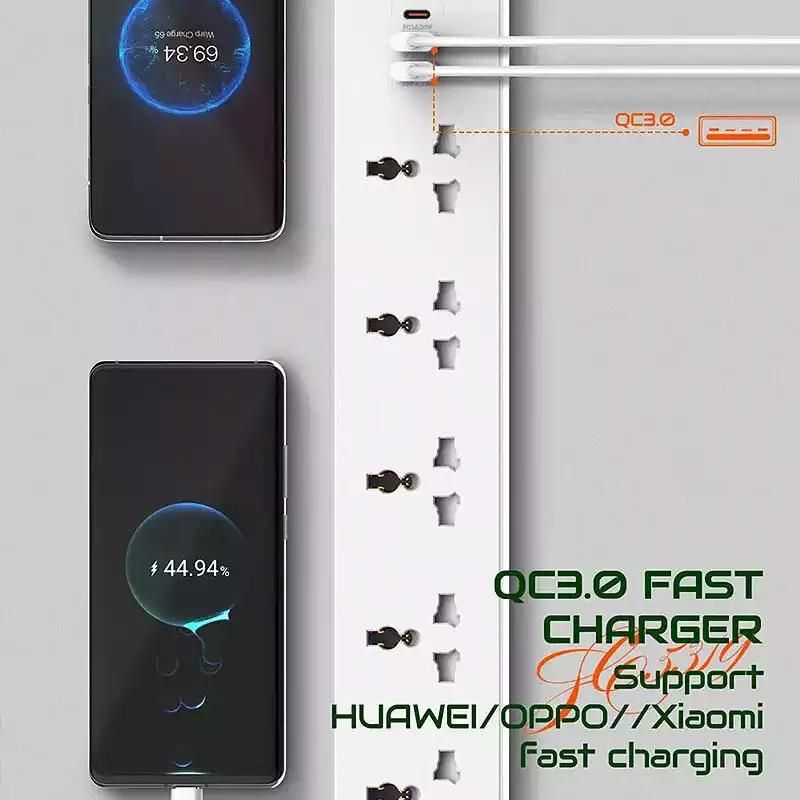 LDNIO SC5319 Power Strip with 5 Sockets & 3-Port USB Charger.