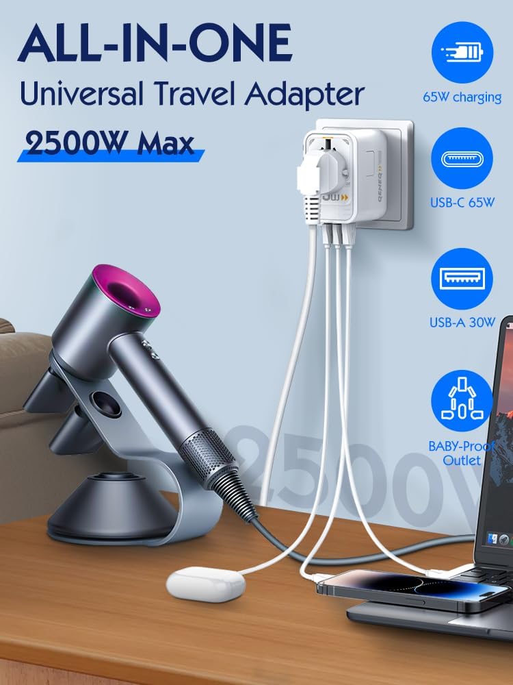 LDNIO Z6 3 USB Ports 65W GaN Travel Adapter.