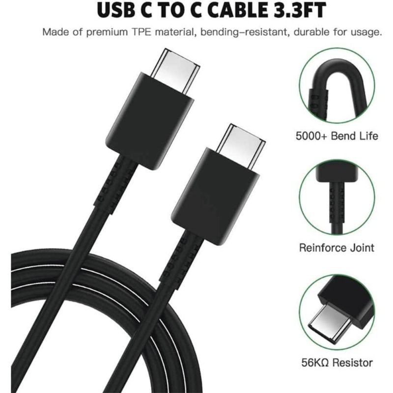 Samsung Type-C to Type-C PD Fast Charging 45W Cable.