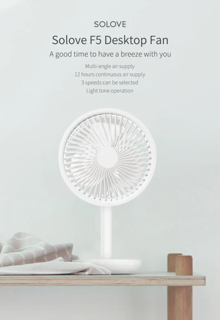 Buy Xiaomi Solove F5 Desktop Fan 4000mAh Battery from Holooz at a low price in Bangladesh