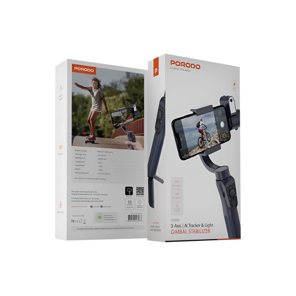 Porodo AI Tracker & Gimbal Stabilizer for Professional Filming