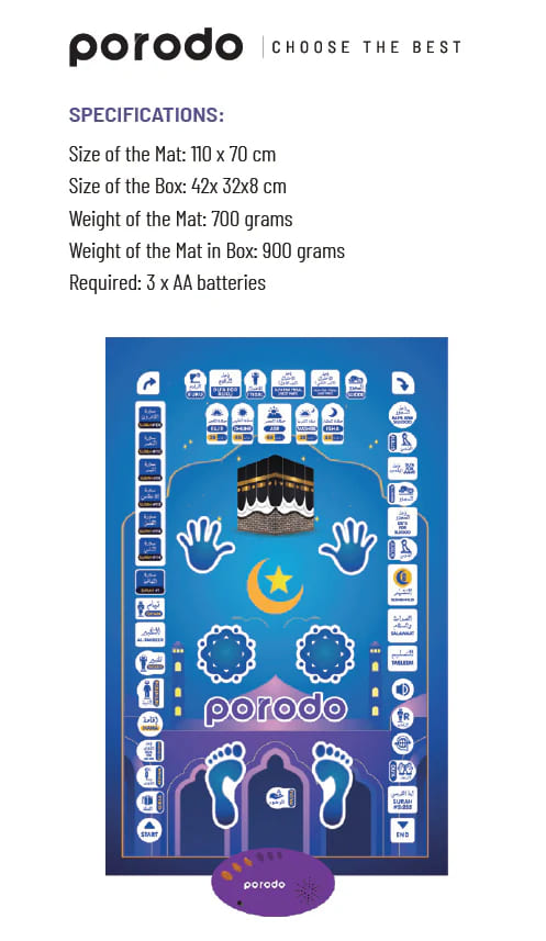 Interactive Smart Prayer Mat for Kids by Porodo