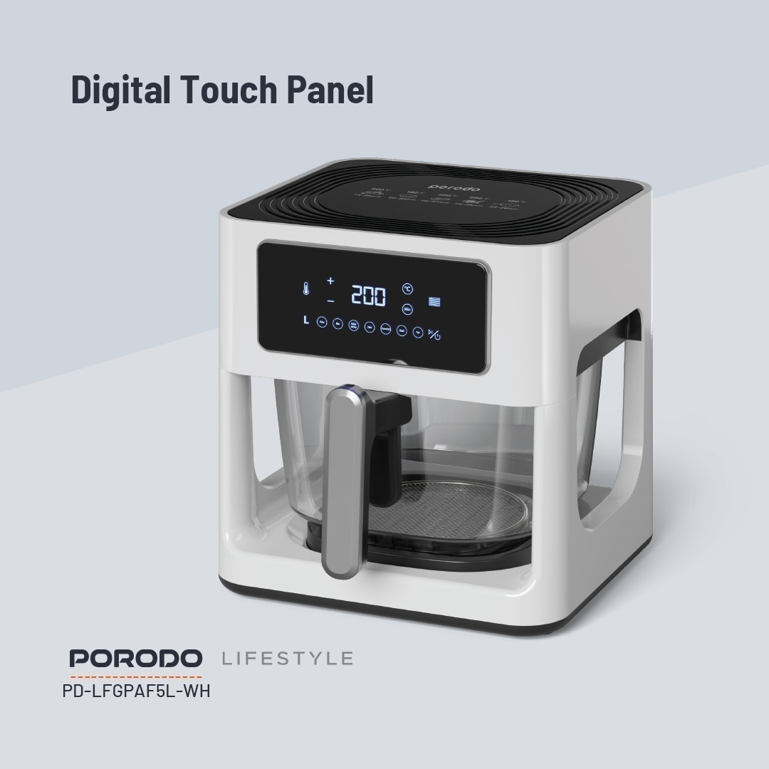 Porodo LifeStyle Air Fryer with glass pot, 5L capacity in Bangladesh