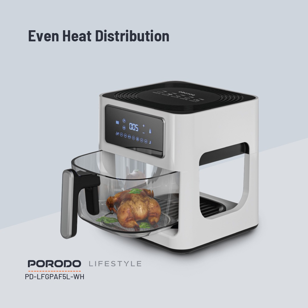 5L Glass Pot Air Fryer by Porodo LifeStyle in Bangladesh