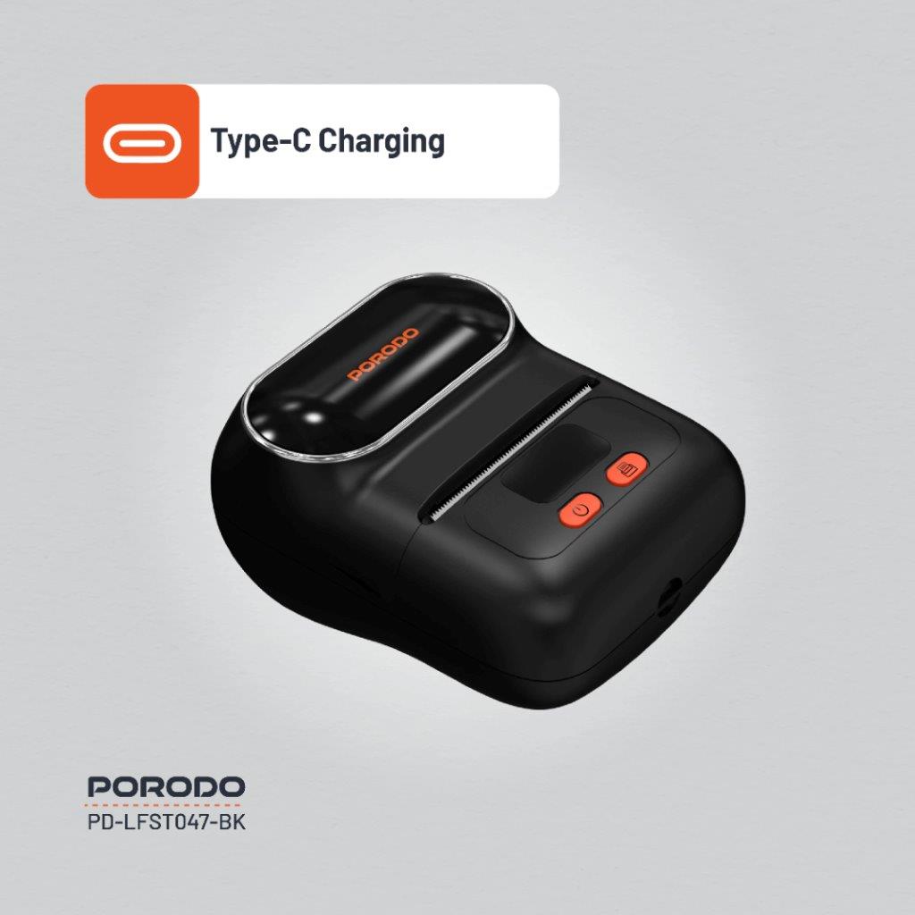 Porodo Super HD Thermal Printer - Fast Printing in Bangladesh