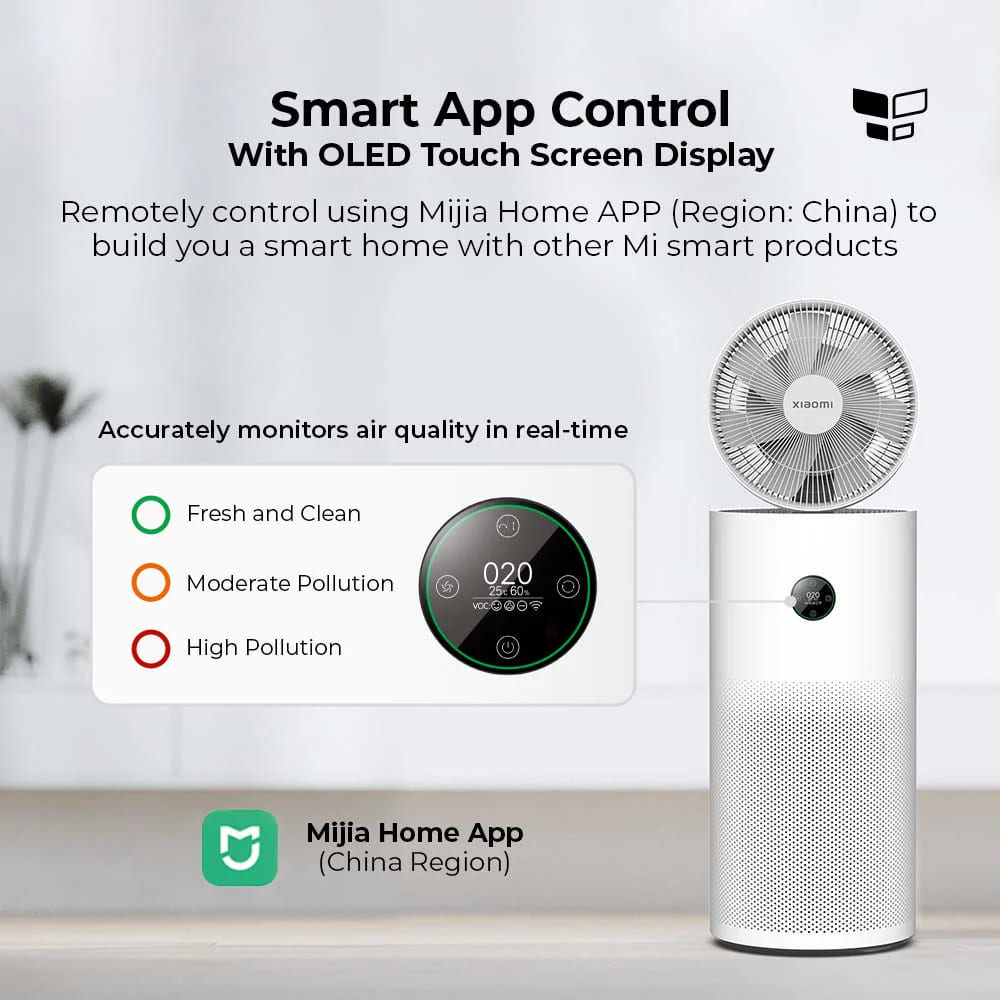 Xiaomi Mijia fan and air purifier with smart app control