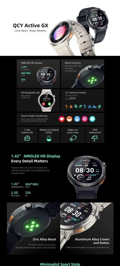 QCY Active GX Smart Watch in Bangladesh