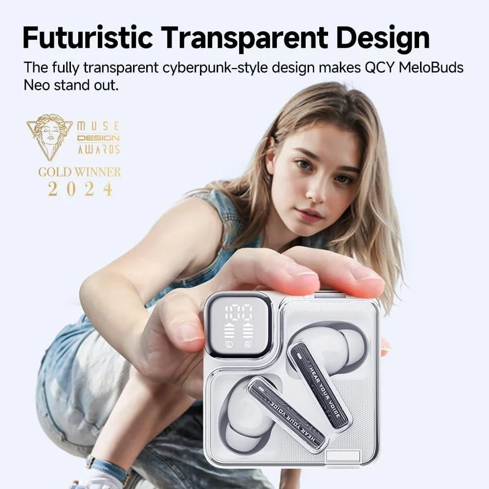 Sci-Fi Aesthetic QCY T31 Earbuds at Holooz