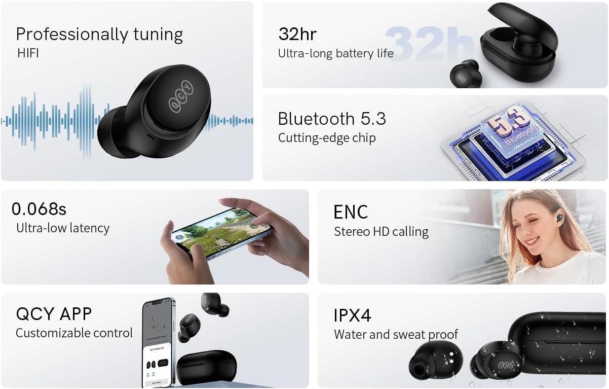 Shop QCY T27 ArcBuds Lite Earbuds in Bangladesh