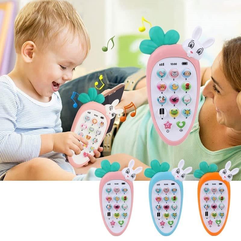 Radish-inspired pretend play cell phone toy for toddlers
