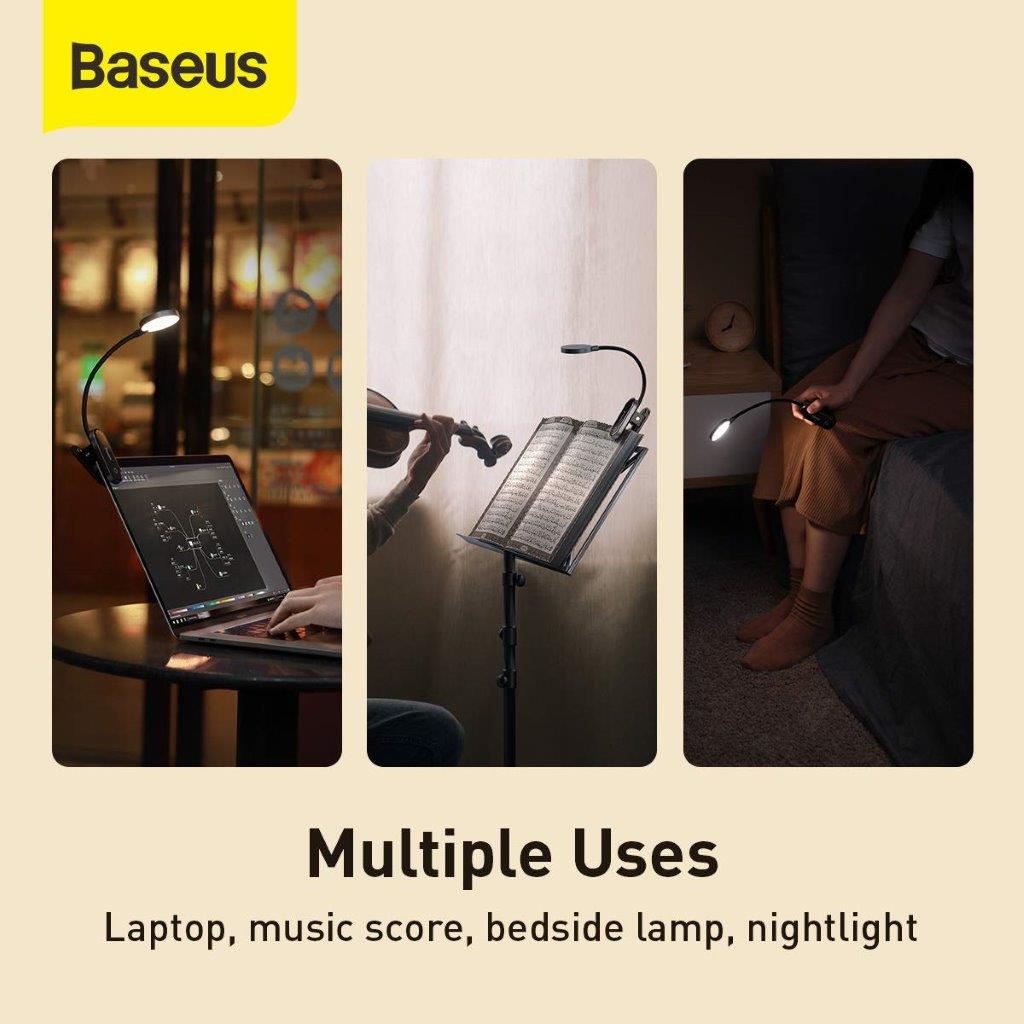 Mini Clip Lamp by Baseus - Perfect for Reading in Bangladesh