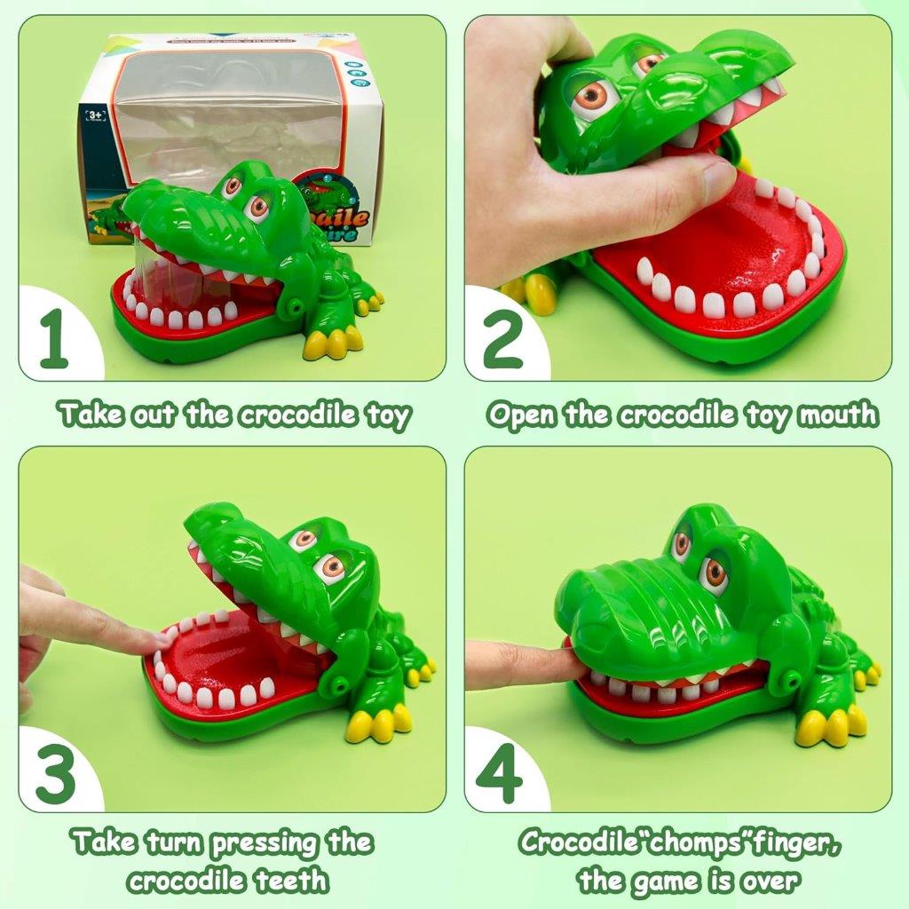Kids Crocodile Teeth Toy - Great for Family Game Nights