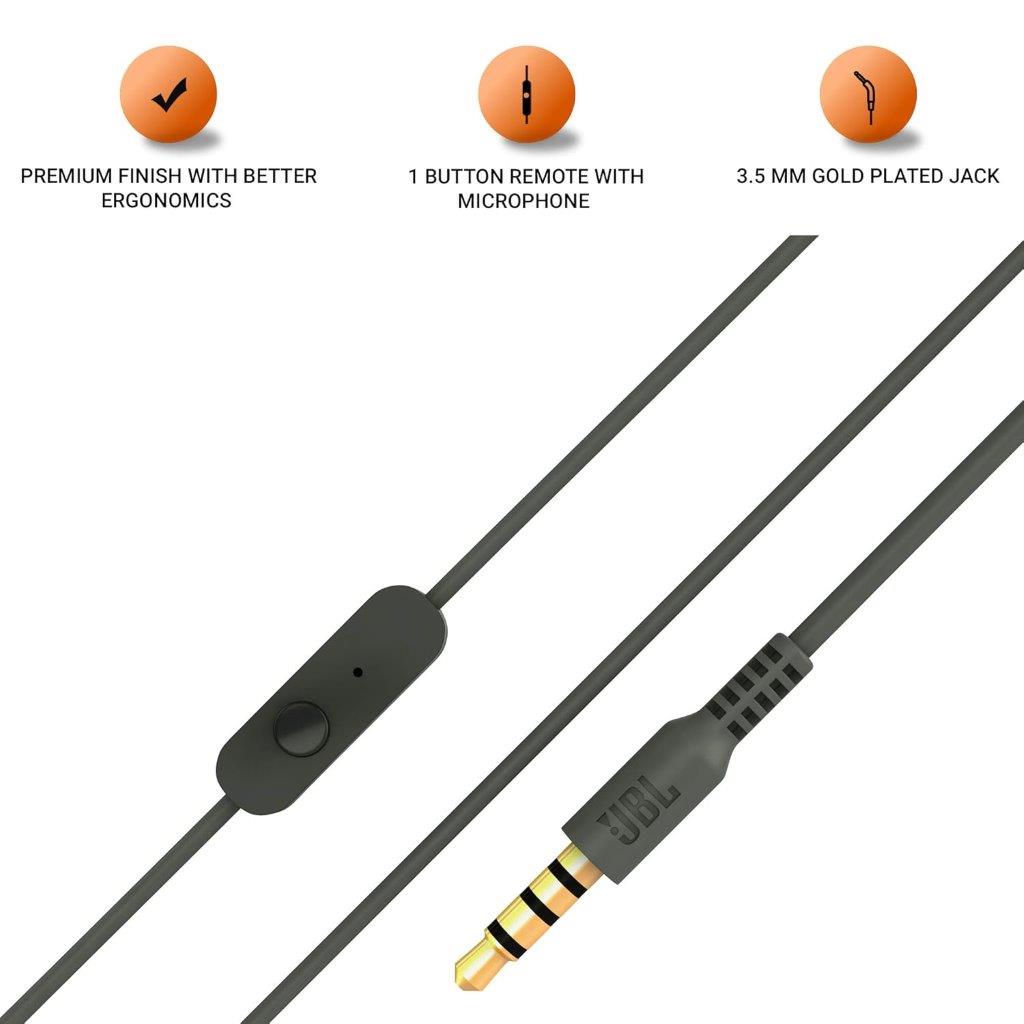 JBL C200SI 3.5mm In-Ear Earphones - Durable and Stylish