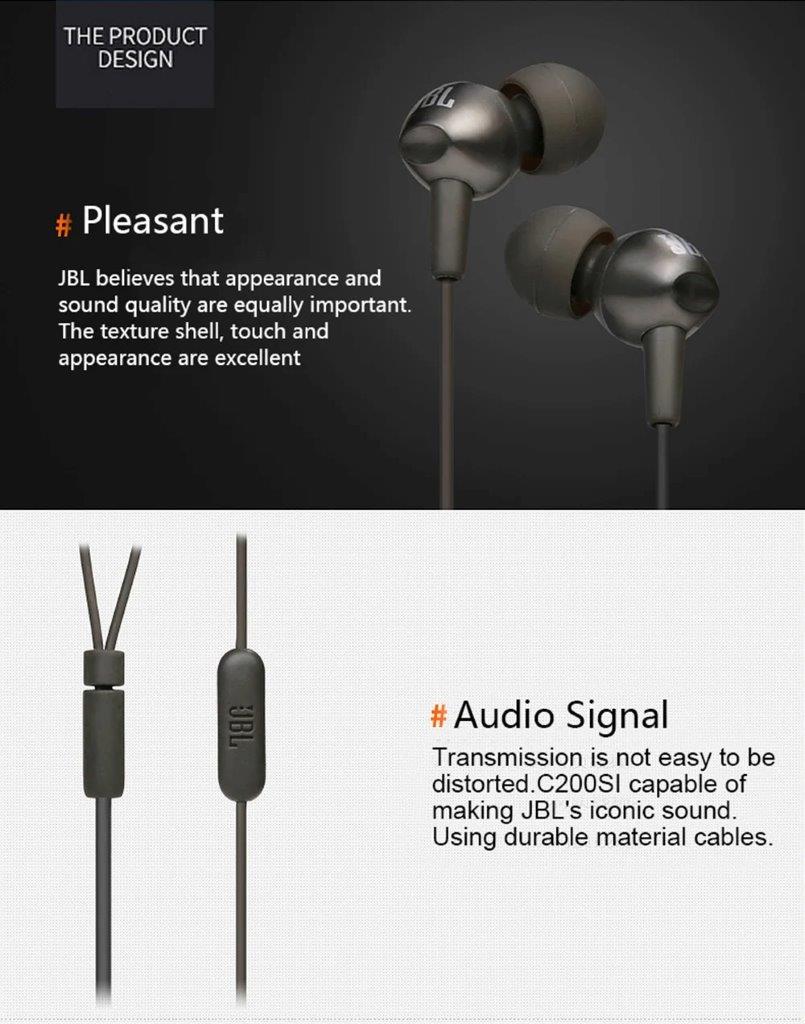 Premium JBL C200SI In-Ear Earphones - Crystal Clear Audio
