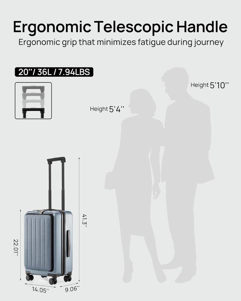 Premium Hard Shell Suitcase 20-inch – NINETYGO Business Travel Companion