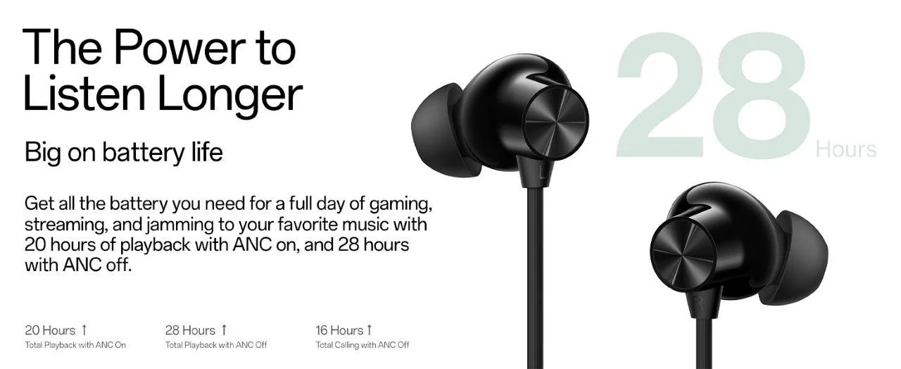 OnePlus Bullets Wireless Z2 ANC Neckband - Comfortable & Stylish