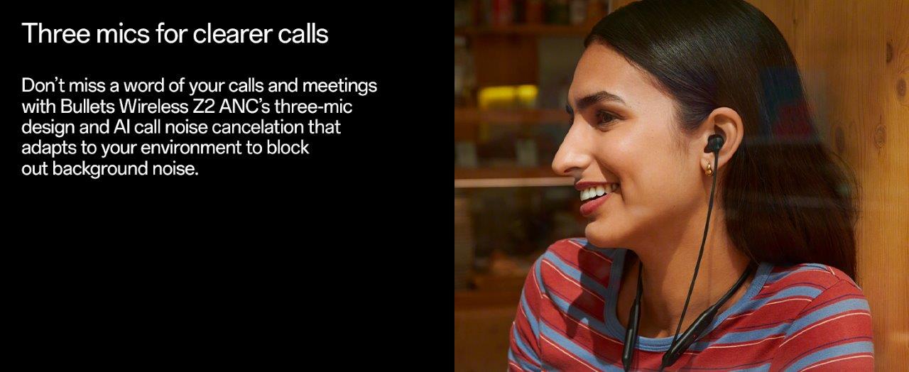 OnePlus Bullets Wireless Z2 ANC Neckband - Superior Sound Quality
