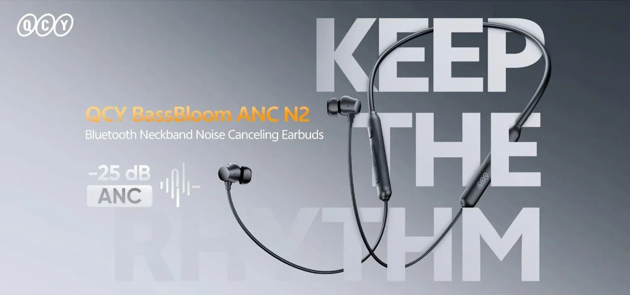 QCY BassBloom ANC N2 In-ear Neckband for Comfort & Quality