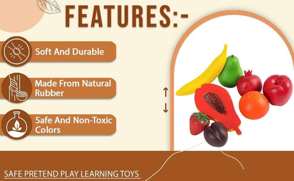 Realistic Rubbabu Fruit Toys – Soft & Sensory Play