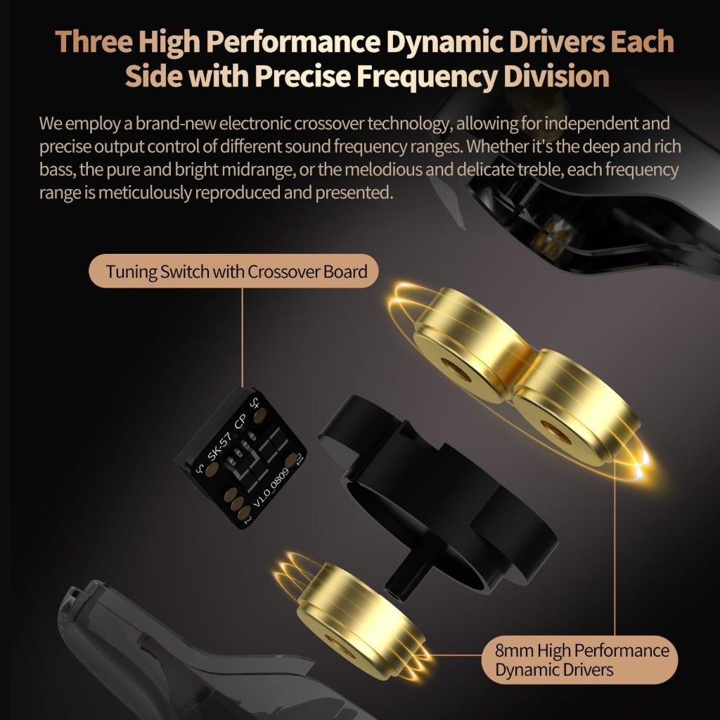 High-Performance KZ Vader Earphones with Triple Drivers
