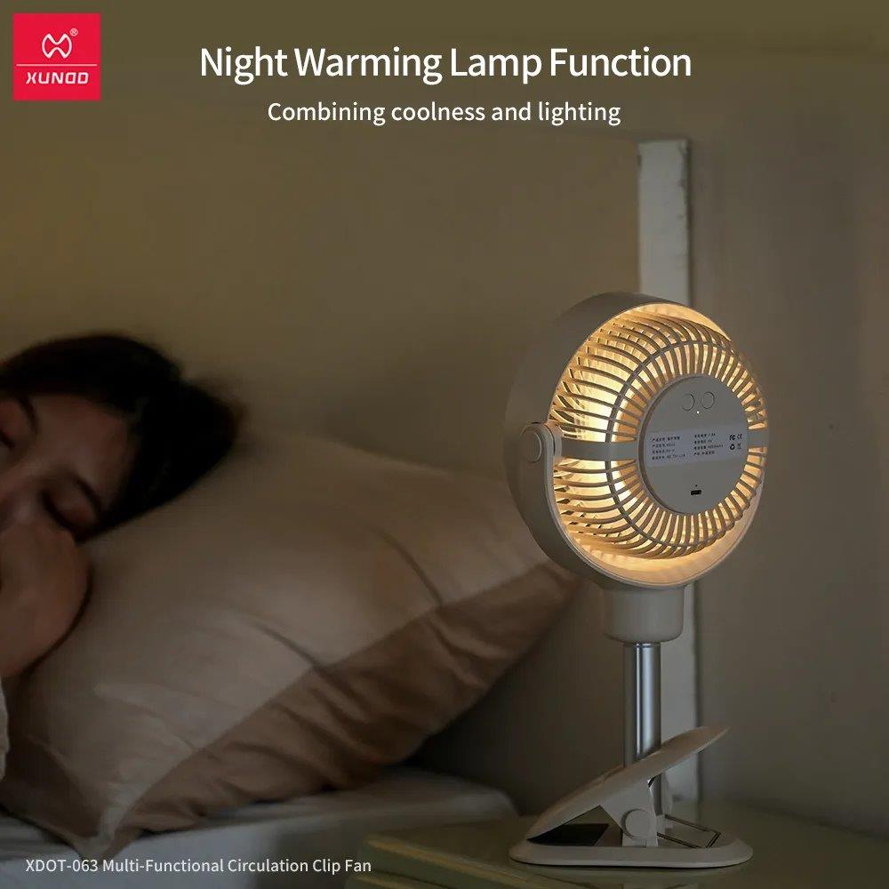 Multi-Use XUNDD Fan with Adjustable Speed & LED Light