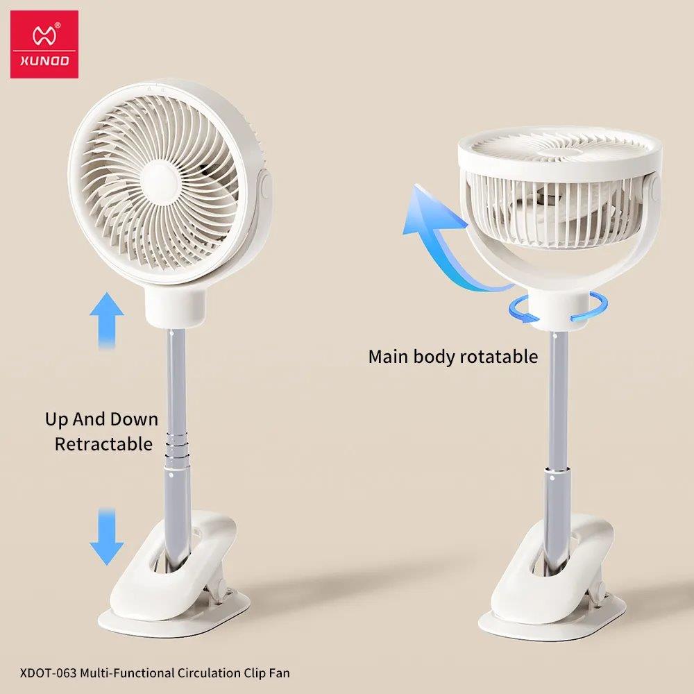 XUNDD XDOT-063 Clip Fan - Perfect for Desk, Bed & Outdoors