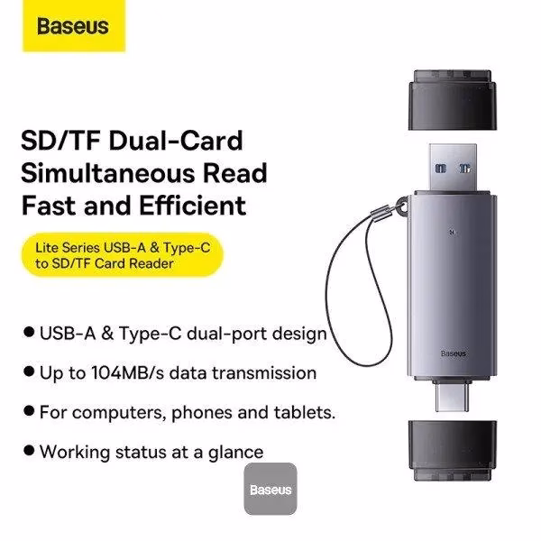USB-C SD Card Reader by Baseus – Holooz Offer