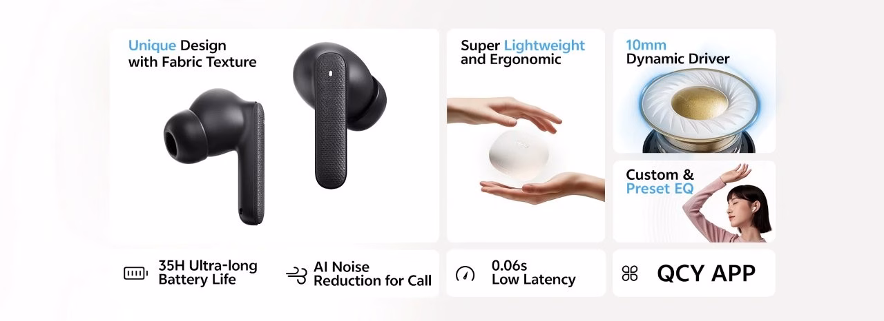 Holooz Online Store – QCY QT43 Wireless Earbuds for Sale in BD