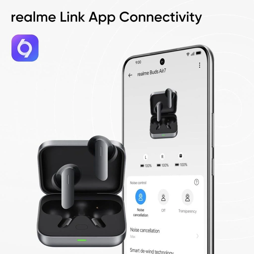 Buy Realme Buds Air 7 with 52dB ANC Bluetooth at Holooz